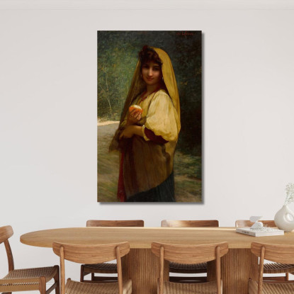 Una Ragazza Italiana Con Un'Arancia Jules Joseph Lefebvre jle3 quadro stampato su tela