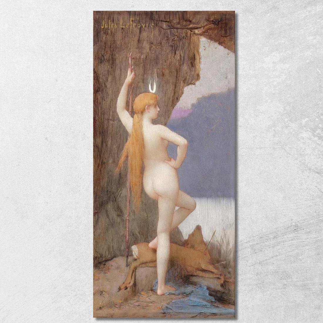 Diana La Cacciatrice Jules Joseph Lefebvre jle4 quadro stampato su tela