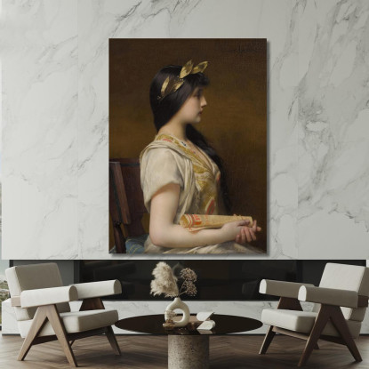 Saffo Jules Joseph Lefebvre jle18 quadro stampato su tela