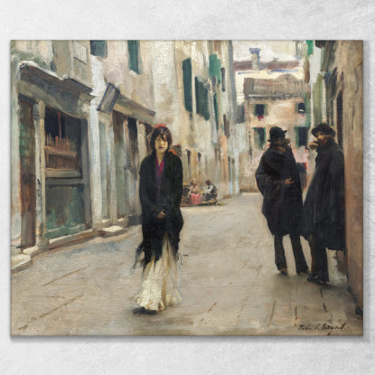 Strada A Venezia John Singer Sargent jss292 quadro stampato su tela