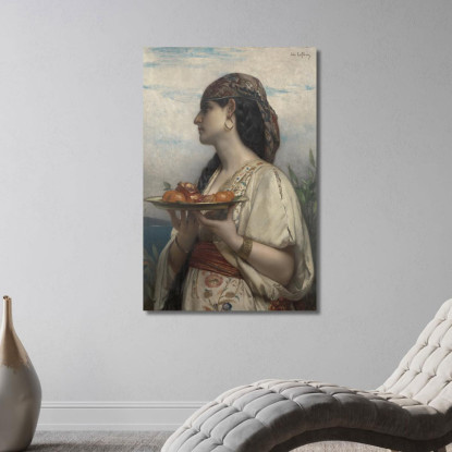 Schiava Con Una Ciotola Di Frutta Jules Joseph Lefebvre jle20 quadro stampato su tela