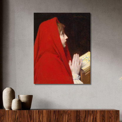 Il Mantello Rosso Jules Joseph Lefebvre jle22 quadro stampato su tela