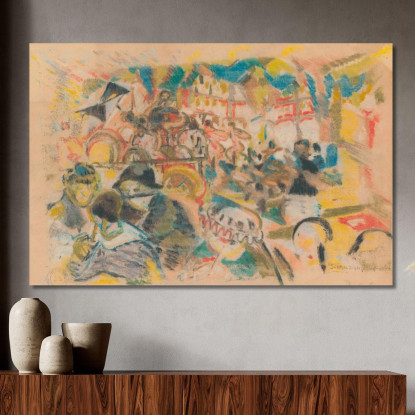 Café-Chantant Jules Schmalzigaug jsh4 quadro stampato su tela