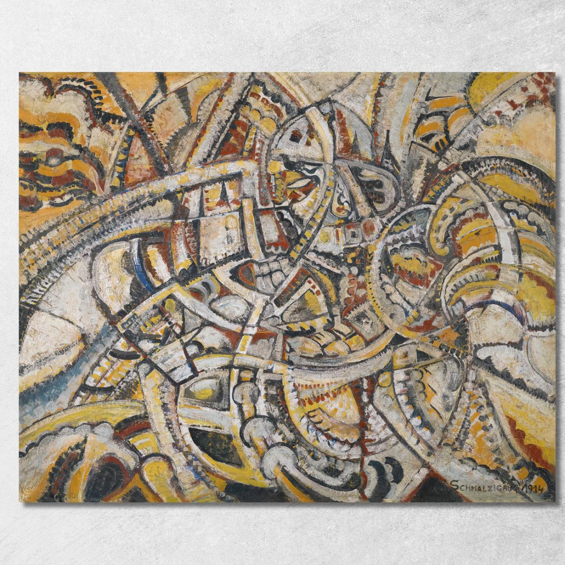 Composizione Futurista Jules Schmalzigaug jsh8 quadro stampato su tela