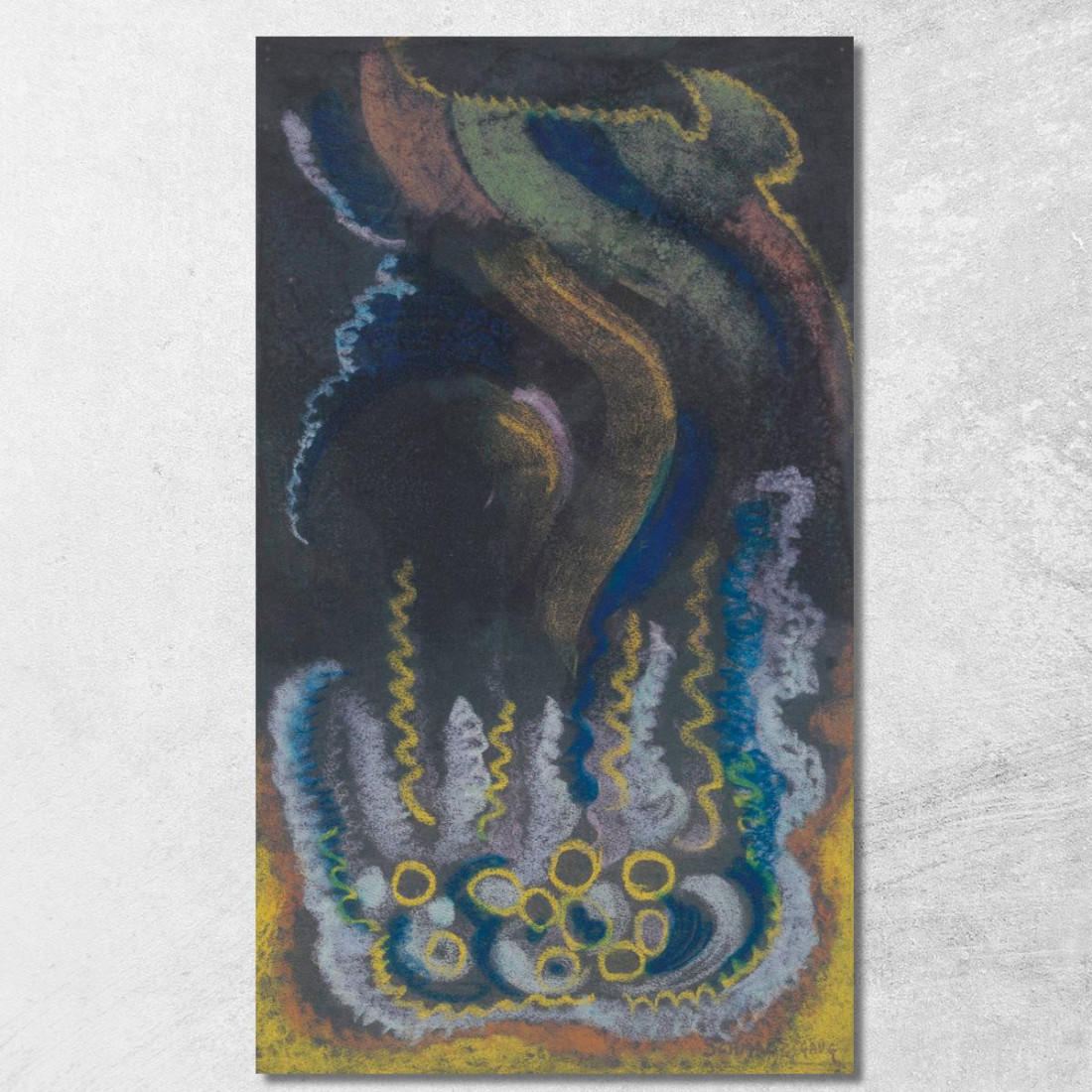 Medusa E Scia Verde Jules Schmalzigaug jsh13 quadro stampato su tela