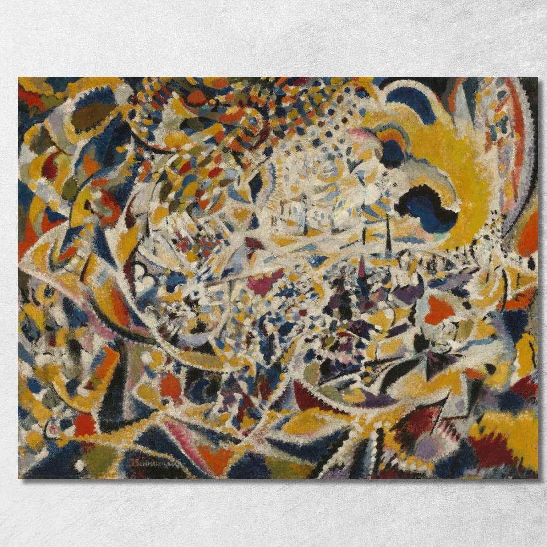 Ritmo Delle Onde Di Luce Strada + Sole + Folla Jules Schmalzigaug jsh17 quadro stampato su tela