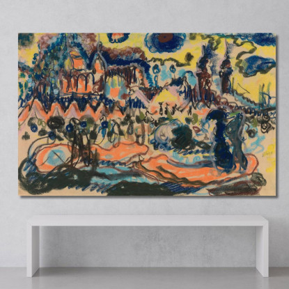 Scheveningen 2 Jules Schmalzigaug jsh20 quadro stampato su tela