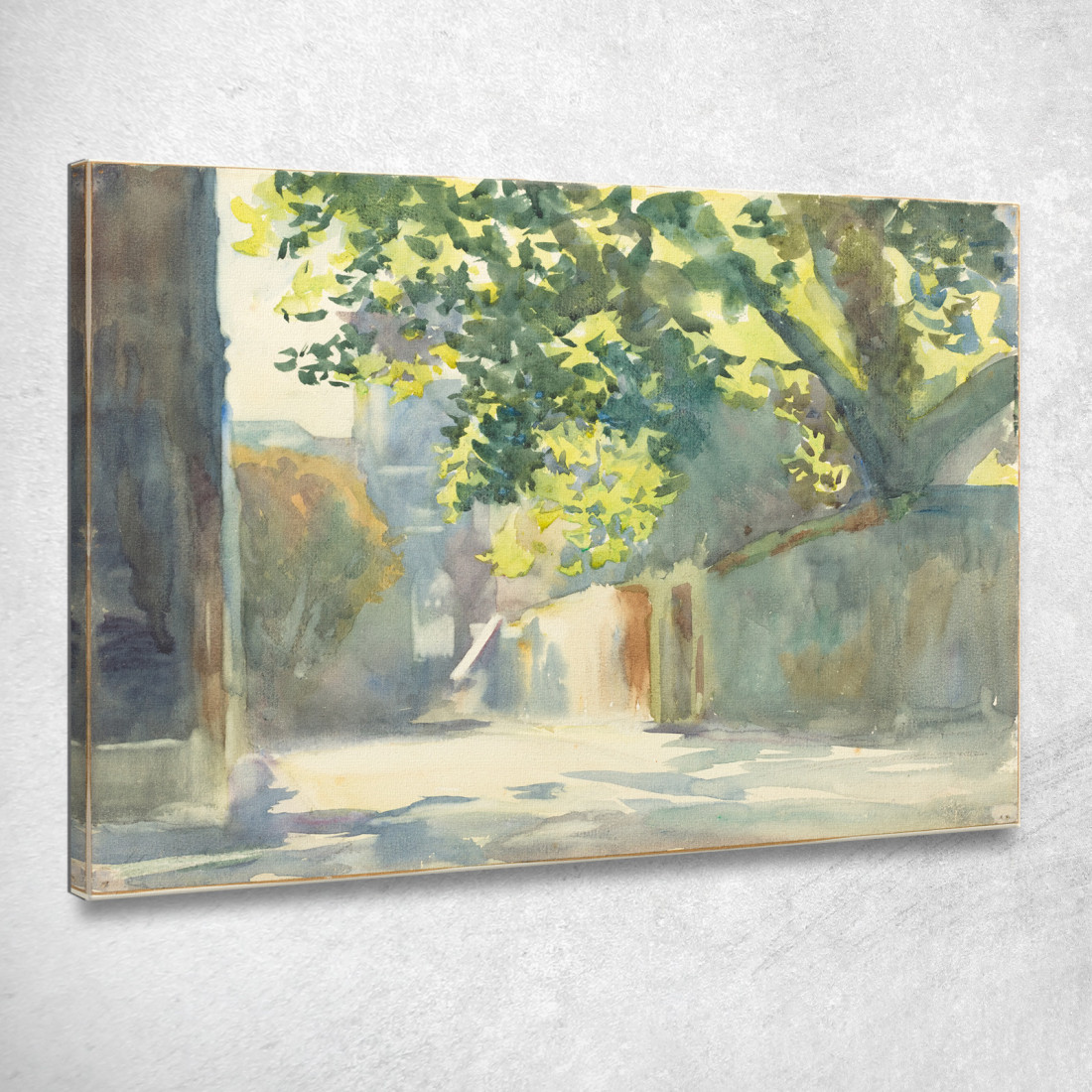 Parete Illuminata Dal Sole Sotto Un Albero John Singer Sargent jss296 quadro stampato su tela