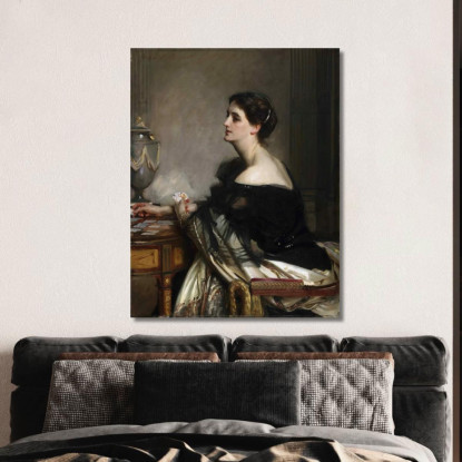 Sybil Frances Gray In Seguito Lady Eden John Singer Sargent jss298 quadro stampato su tela