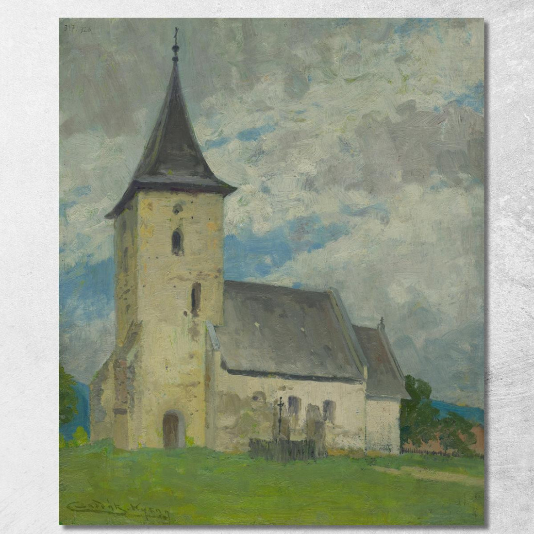 Chiesa A Kysak Ľudovít Čordák lco10 quadro stampato su tela