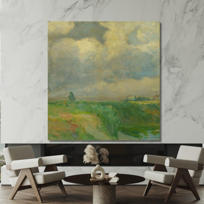 Nuvoloso Ľudovít Čordák lco13 quadro stampato su tela