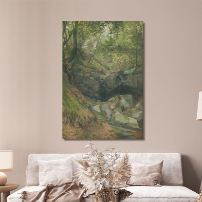 Ruscello Nella Foresta Ľudovít Čordák lco22 quadro stampato su tela
