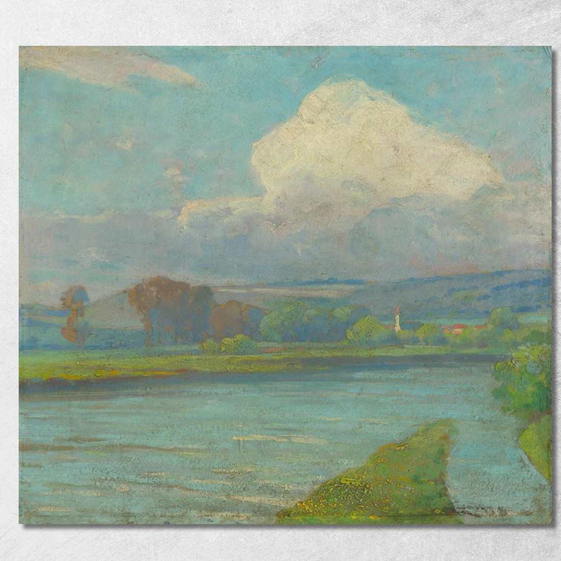 Paesaggio Con Fiume Ľudovít Čordák lco42 quadro stampato su tela