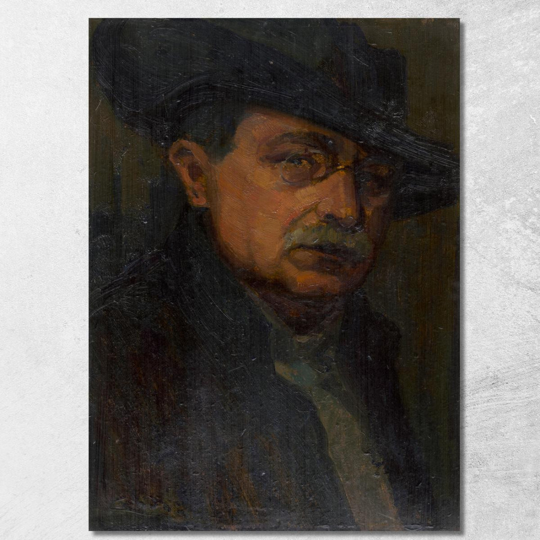 Uomo Con Occhiali Ľudovít Čordák lco47 quadro stampato su tela
