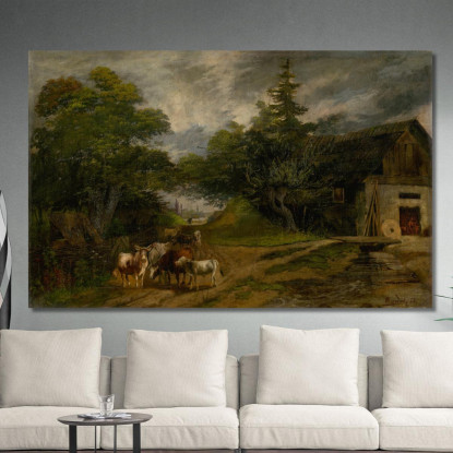 Ritorno Dal Pascolo Ľudovít Čordák lco61 quadro stampato su tela