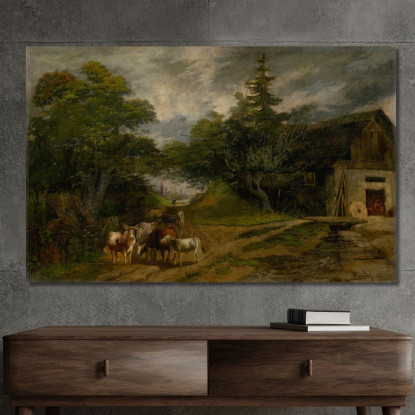 Ritorno Dal Pascolo Ľudovít Čordák lco61 quadro stampato su tela