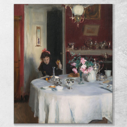 Il Tavolo Della Colazione John Singer Sargent jss306 quadro stampato su tela