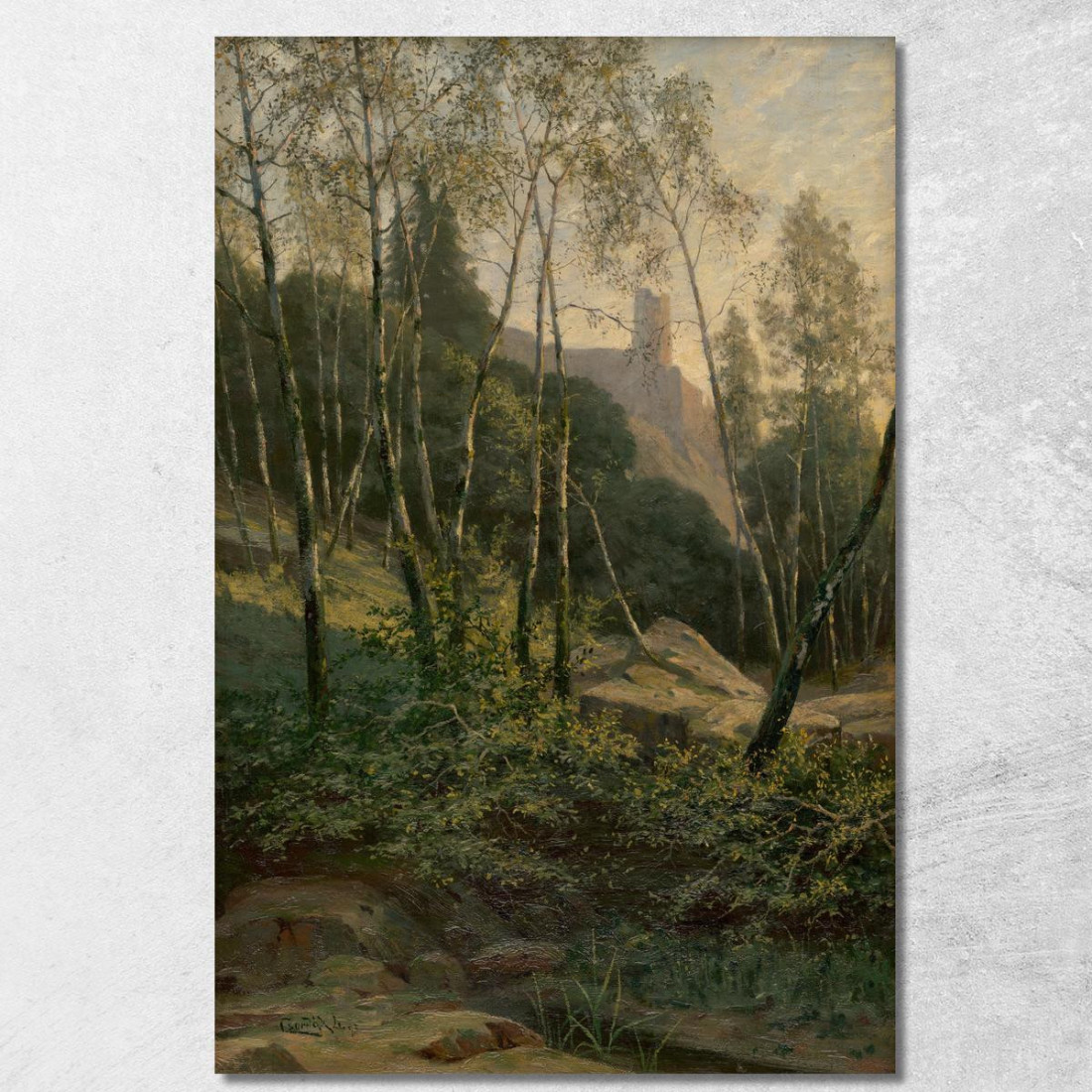 Castello Di Slanec Ľudovít Čordák lco69 quadro stampato su tela