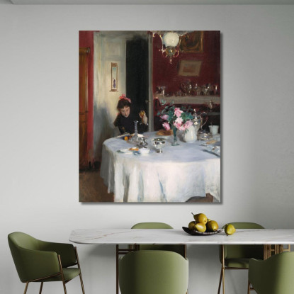 Il Tavolo Della Colazione John Singer Sargent jss306 quadro stampato su tela