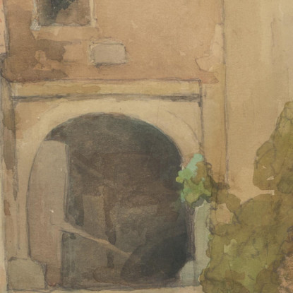 Vecchio Cortile Ľudovít Čordák lco71 quadro stampato su tela