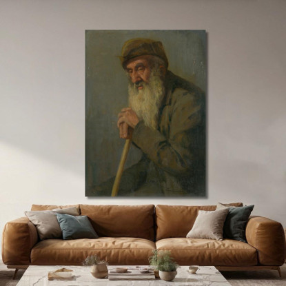 Studio Di Un Vecchio Seduto Ľudovít Čordák lco74 quadro stampato su tela