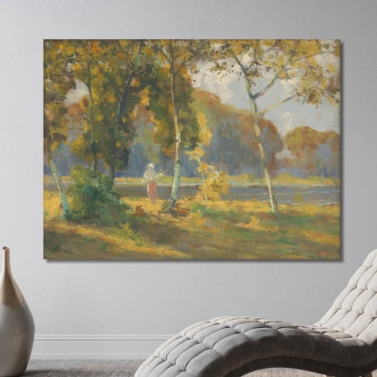 Paesaggio Estivo Con Betulle Ľudovít Čordák lco76 quadro stampato su tela