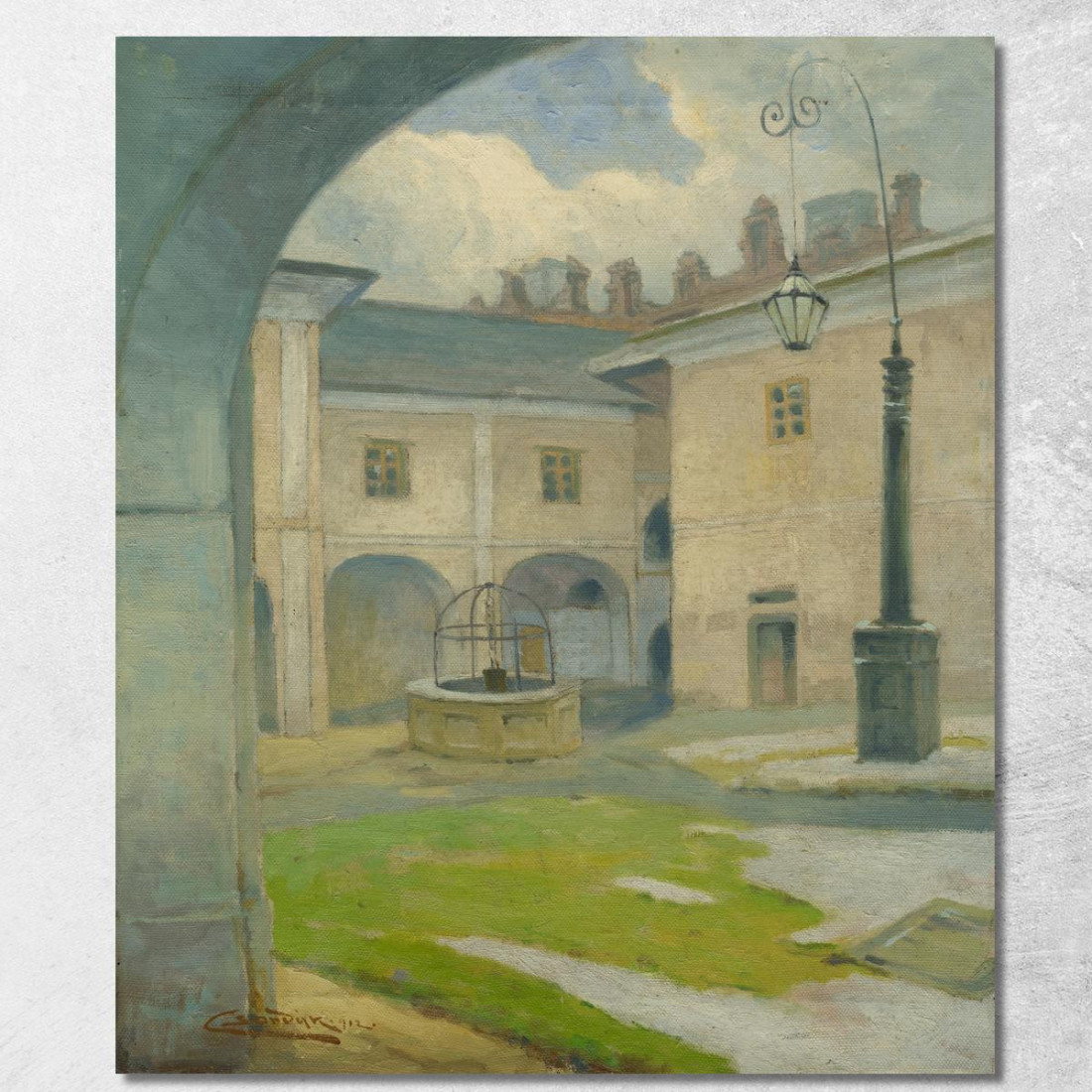 Il Cortile Del Maniero Rinascimentale Di Strážky Ľudovít Čordák lco80 quadro stampato su tela