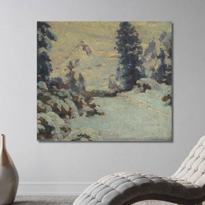 Paesaggio Invernale 2 Ľudovít Čordák lco89 quadro stampato su tela