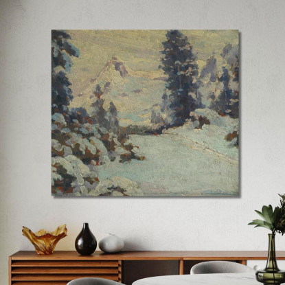 Paesaggio Invernale 2 Ľudovít Čordák lco89 quadro stampato su tela