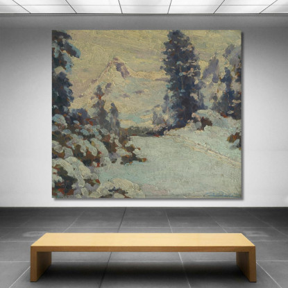 Paesaggio Invernale 2 Ľudovít Čordák lco89 quadro stampato su tela
