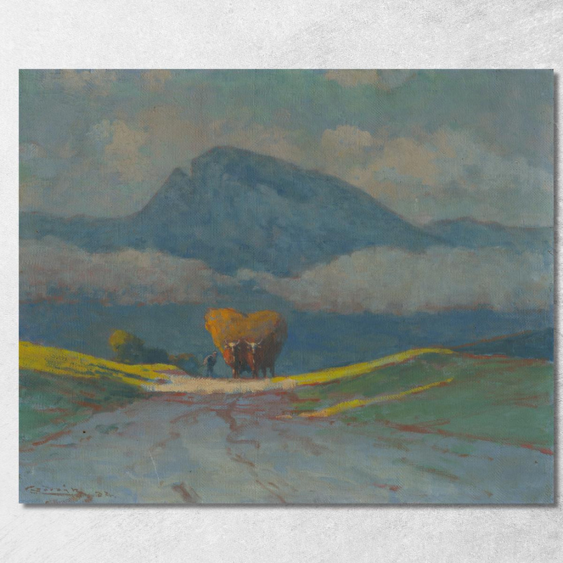 Raccolta Del Fieno Ľudovít Čordák lco94 quadro stampato su tela