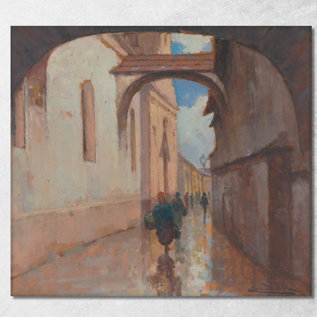 Via Hrčiarska A Košice Ľudovít Čordák lco101 quadro stampato su tela
