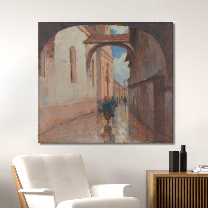 Via Hrčiarska A Košice Ľudovít Čordák lco101 quadro stampato su tela