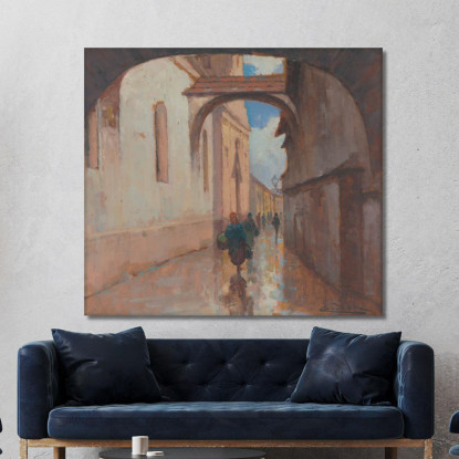 Via Hrčiarska A Košice Ľudovít Čordák lco101 quadro stampato su tela