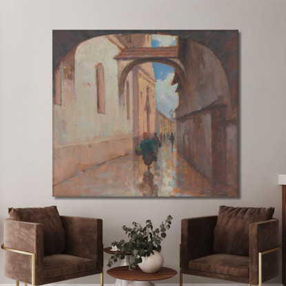 Via Hrčiarska A Košice Ľudovít Čordák lco101 quadro stampato su tela
