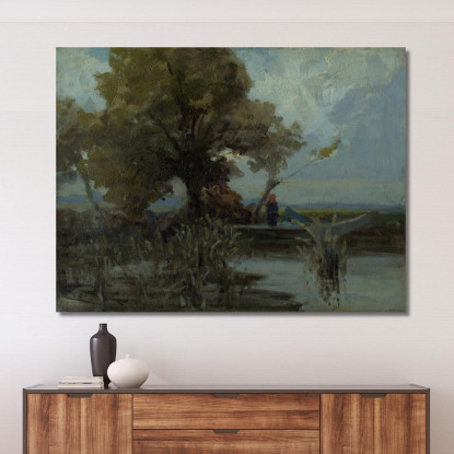 Grande Albero Presso Il Lago Ľudovít Čordák lco102 quadro stampato su tela