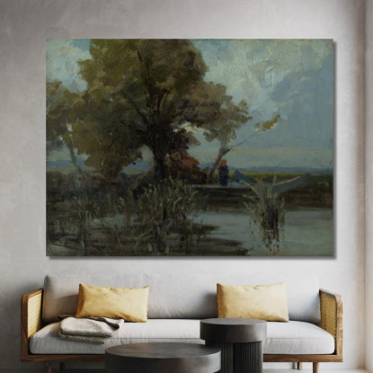 Grande Albero Presso Il Lago Ľudovít Čordák lco102 quadro stampato su tela