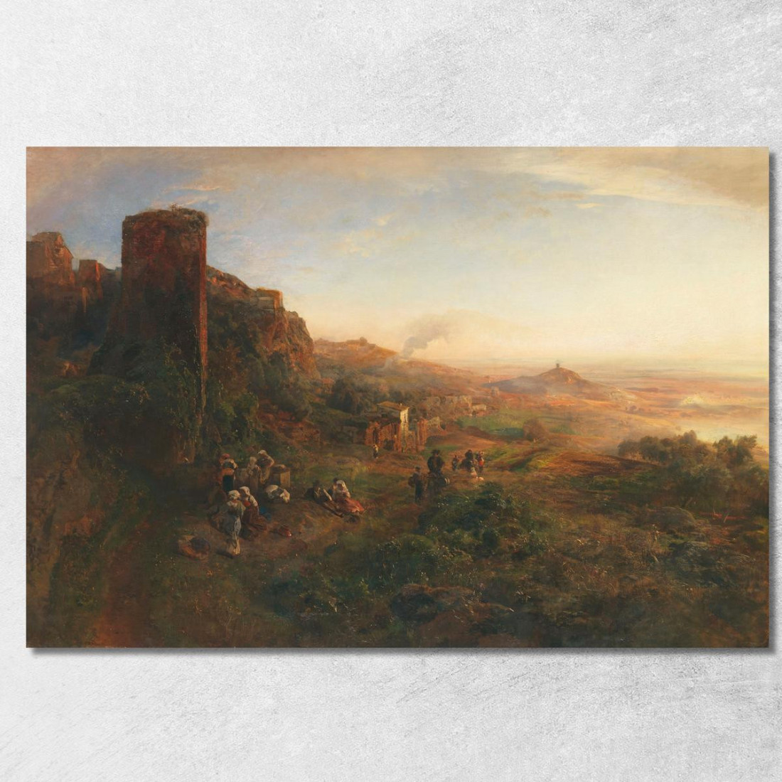 Atmosfera Serale Nei Monti Albani Oswald Achenbach oac6 quadro stampato su tela