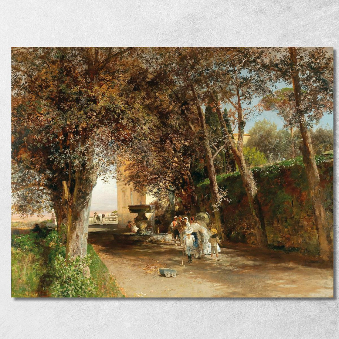 Pomeriggio Nel Parco Di Villa Torlonia A Frascati Oswald Achenbach oac7 quadro stampato su tela