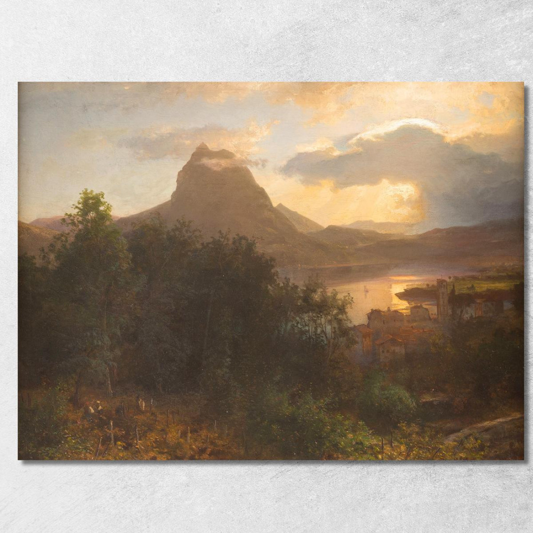 Vendemmia Alla Sera Oswald Achenbach oac21 quadro stampato su tela