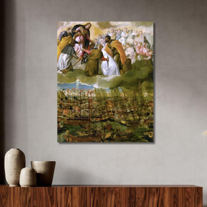 Allegoria Della Battaglia Di Lepanto Paolo Veronese pvr3 quadro stampato su tela