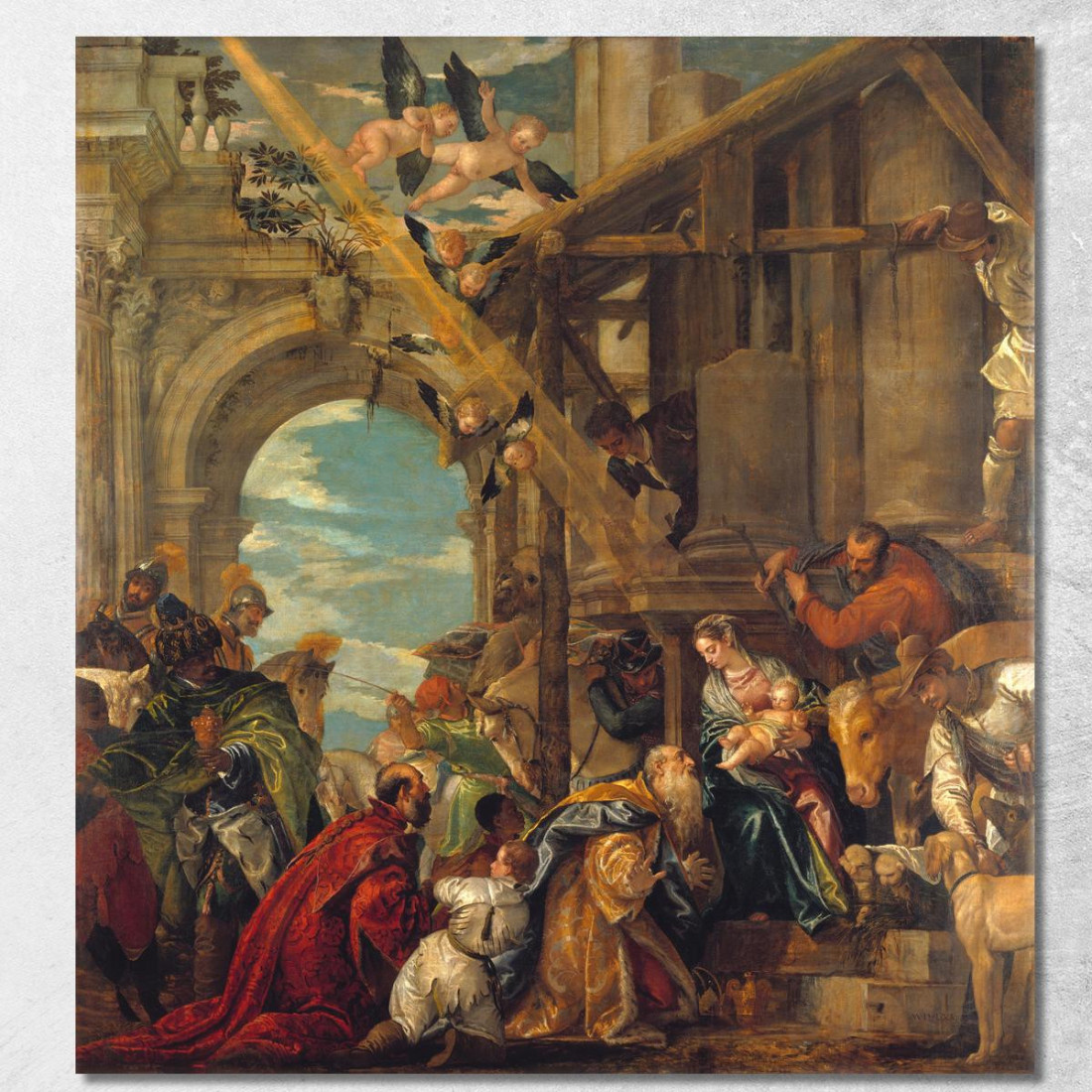 Adorazione Dei Magi Paolo Veronese pvr5 quadro stampato su tela