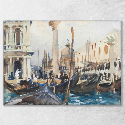 La Piazzetta Con Le Gondole John Singer Sargent jss320 quadro stampato su tela