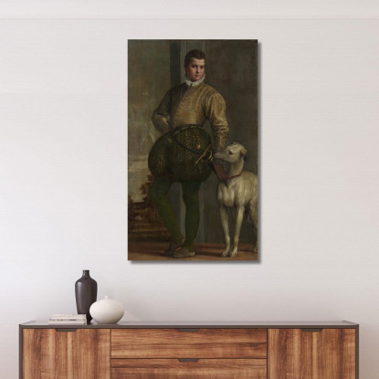 Ragazzo Con Un Levriero Paolo Veronese pvr14 quadro stampato su tela