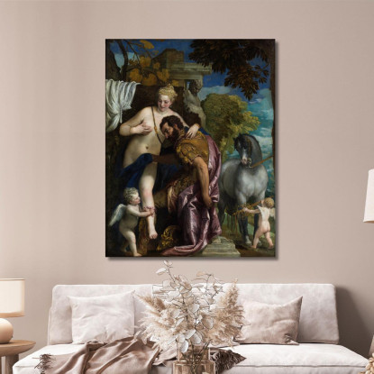 Marte E Venere Uniti Dall'Amore Paolo Veronese pvr20 quadro stampato su tela