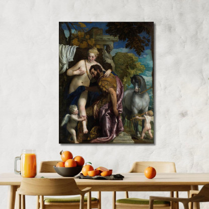 Marte E Venere Uniti Dall'Amore Paolo Veronese pvr20 quadro stampato su tela