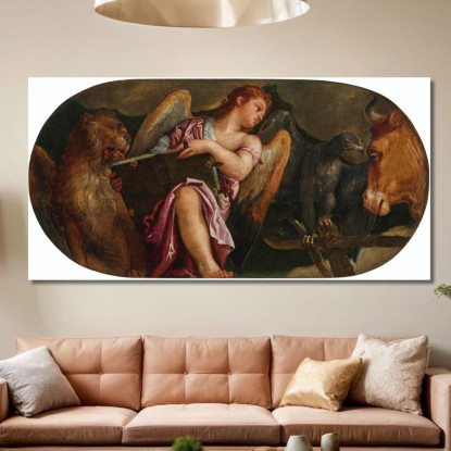 I Simboli Dei Quattro Evangelisti Paolo Veronese pvr45 quadro stampato su tela