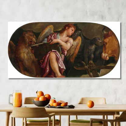I Simboli Dei Quattro Evangelisti Paolo Veronese pvr45 quadro stampato su tela