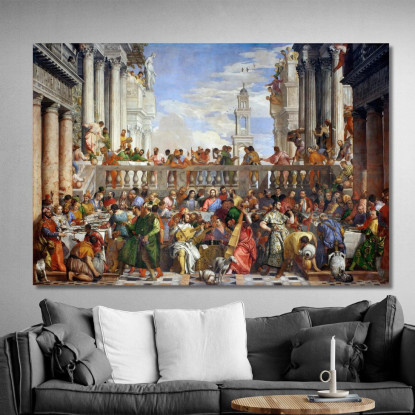 Le Nozze Di Cana Paolo Veronese pvr46 quadro stampato su tela