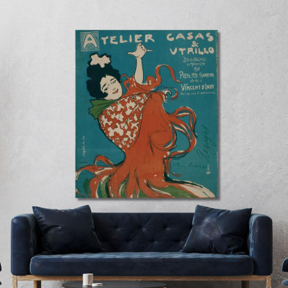 Atelier Casas & Utrillo Ramón Casas rcs5 quadro stampato su tela